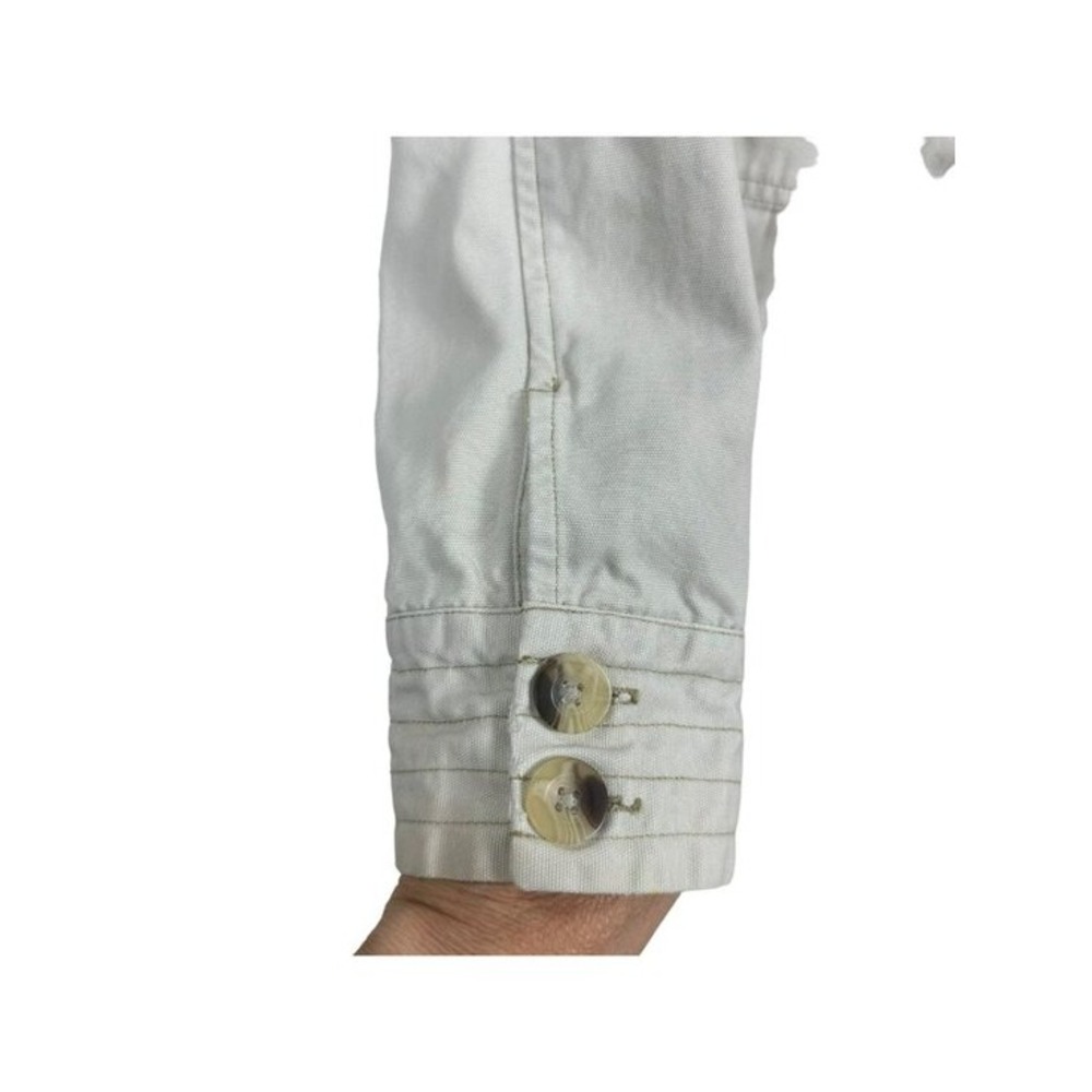 Jordache Juniors Large Beige Cotton Utility Jacket With Button Front & Multiple - Picture 9 of 15